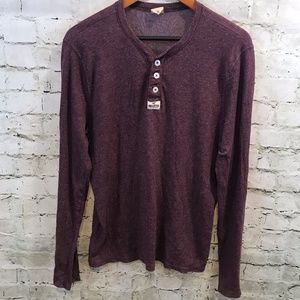 Hollister XL Maroon Button Front Top
