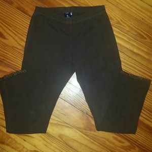 GAP kids Brown tights with lace at bottom