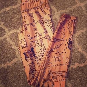 Blackmilk Harry Potter Marauders Map Leggings