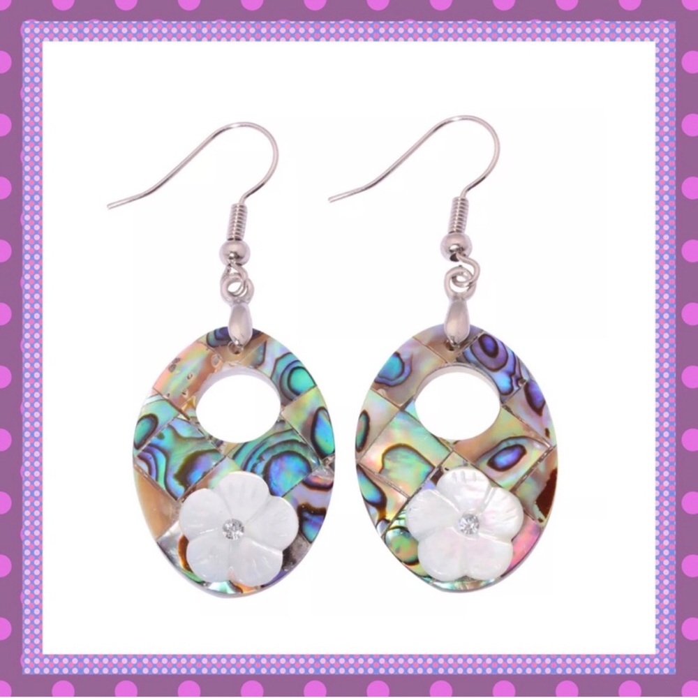 💥Abalone Shell Dangle Pierced Earrings💥