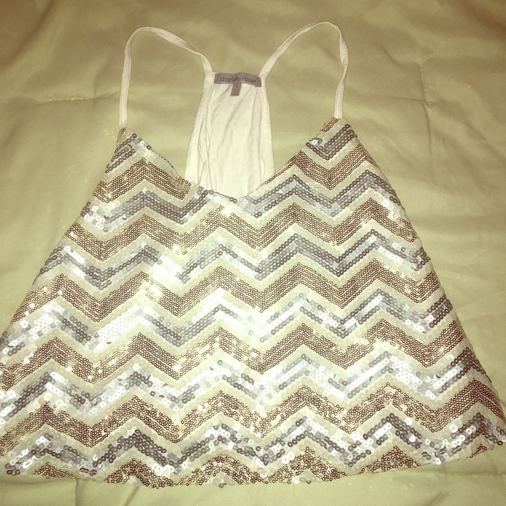 Charlotte Russe sparkly crop top