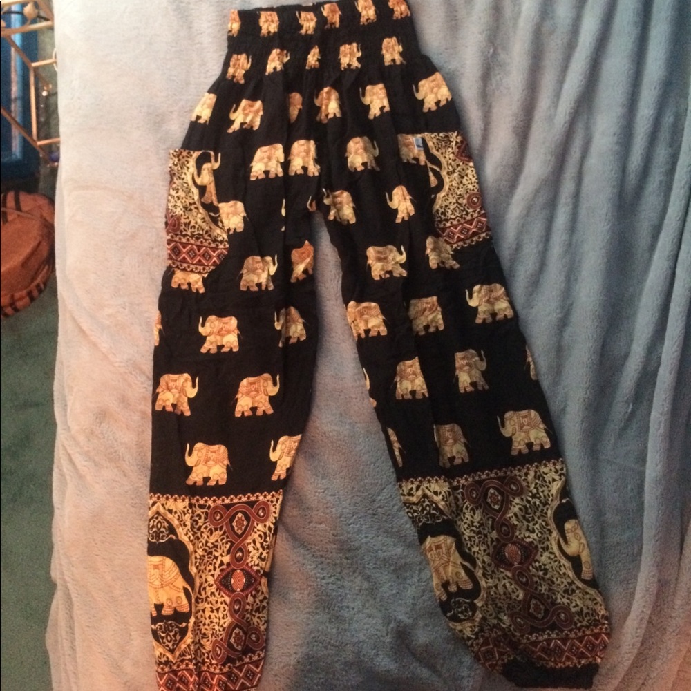 Elephant patterned pants