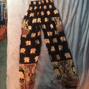 Elephant patterned pants