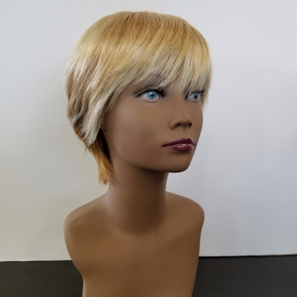 Two Tone Blond Pixie Synthetic Wig