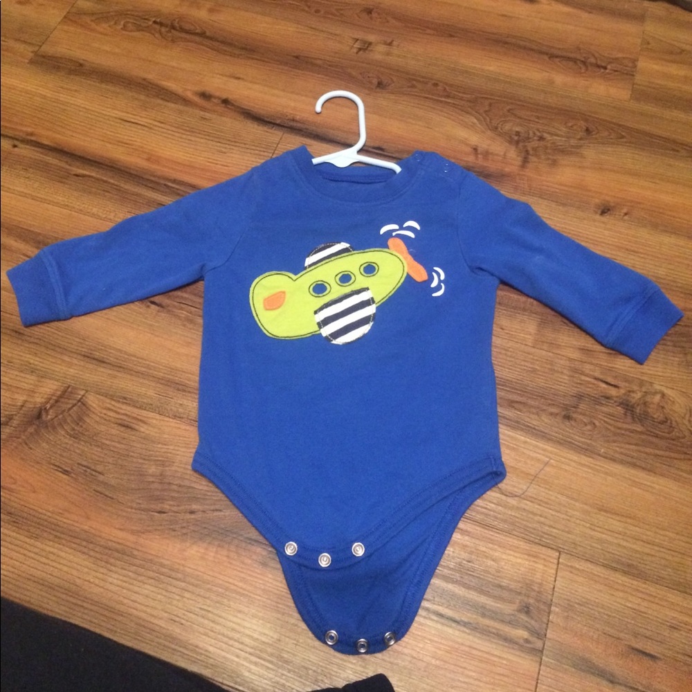 Helicopter long sleeve onesie