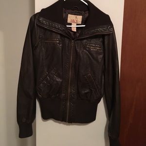 Faux leather bomber jack from Buckle