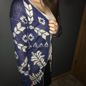 Long Blue Cardigan