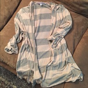 Tan and Grey Cardigan