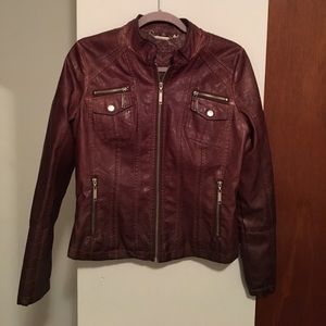 Jou Jou brown leather jacket