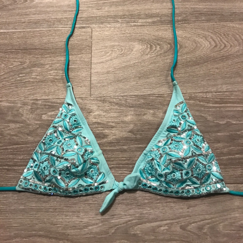 Tourquoise Victoria’s Secret  triangle bikini top