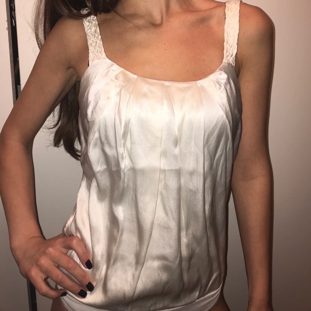 Guess by Marciano, off white satin top.