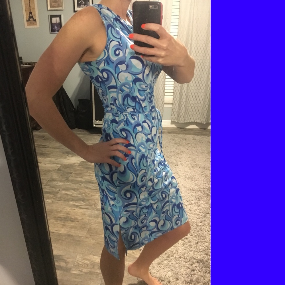 Gorgeous blue and silver dress