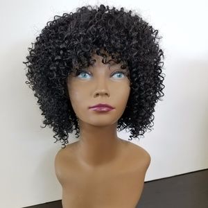 Black Kinky Curly 100% Japanese Synthetic Wig