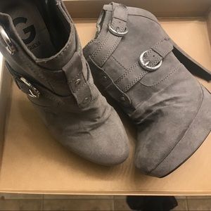 Gray suede guess boots