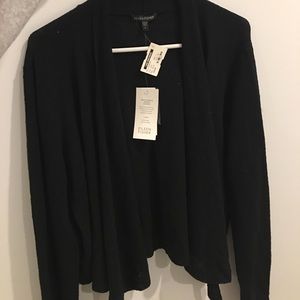 black cardigan