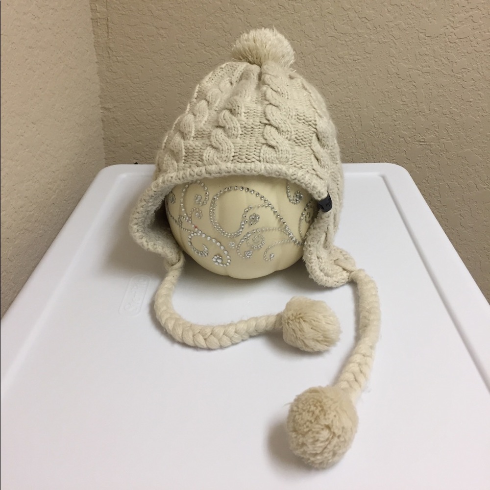 North Face fuzzy beanie