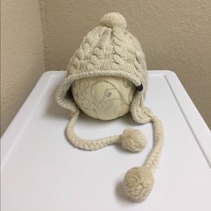 North Face fuzzy beanie