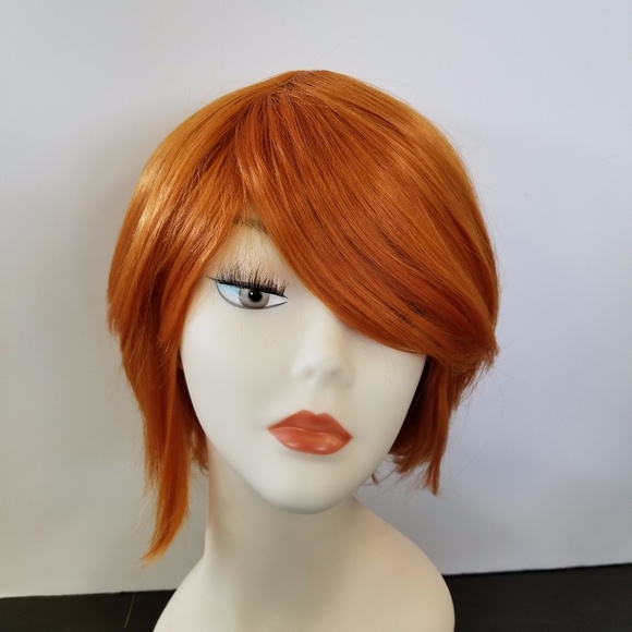Trendy Burnt Red 100% Heat Resistant Synthetic Wig - Picture 5 of 7