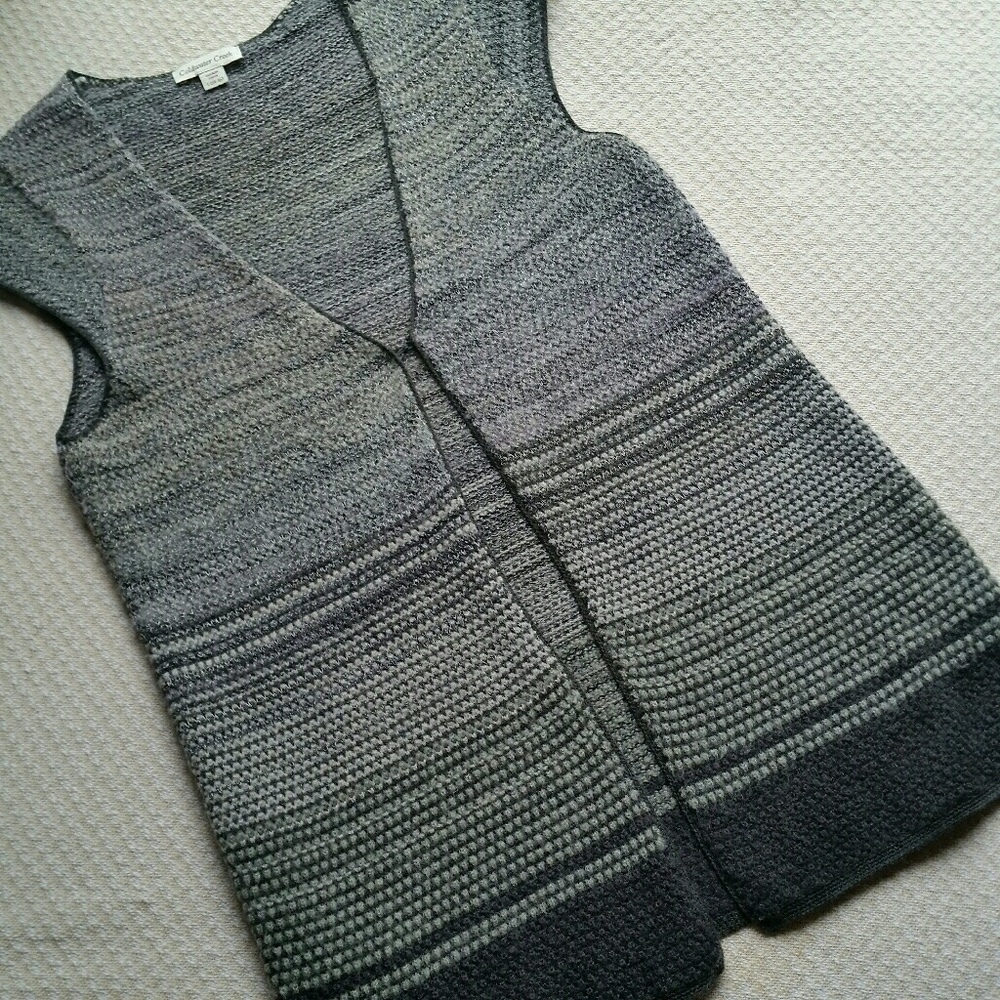 Coldwater Creek L (14/16) Tunic-length Wool Vest