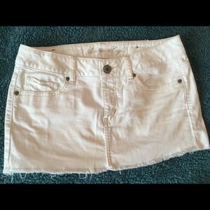 American Eagle White denim Mini Skirt