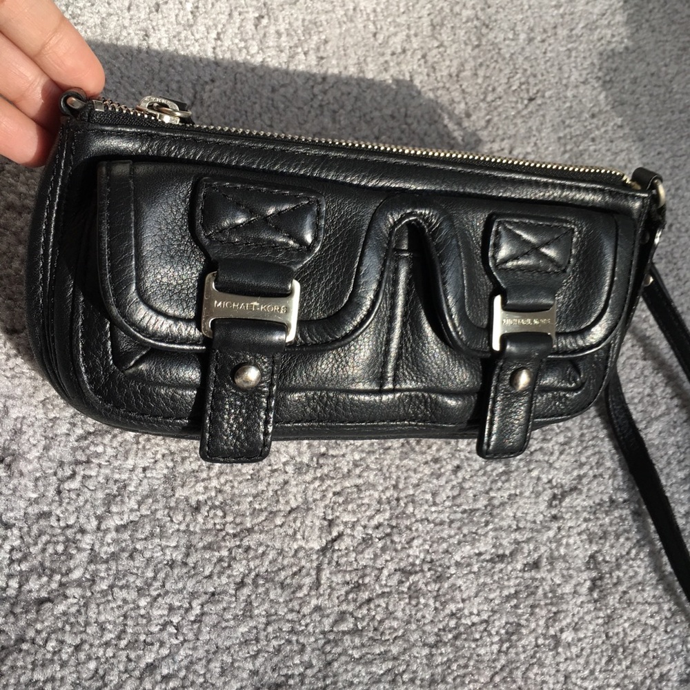 Micheal Koes leather wristlet