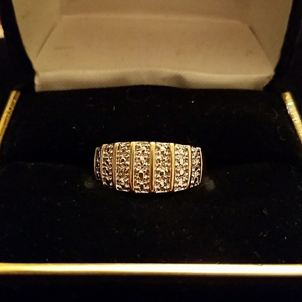 Gold and sterling silver ring