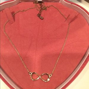 Infinity gold necklace