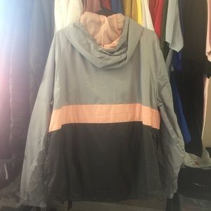 Jackets & Coats - Half Zip Windbreaker - Grey/Pink/Space Grey Jackets & Coats - Half Zip Windbreaker - Grey/Pink/Space Grey
