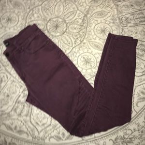 Express maroon motocross skinny jean