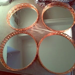 Copper mirror trays