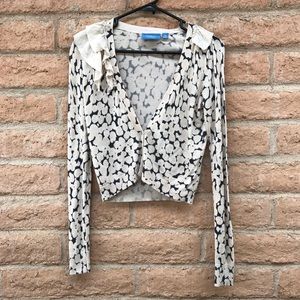 Simply Vera Wang Ruffled Cardigan