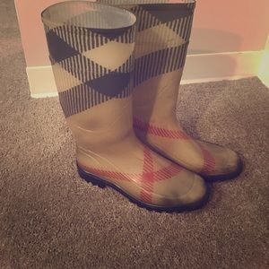 Burberry rain boots