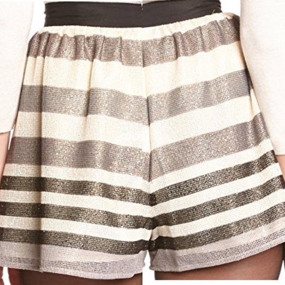 BCBGeneration Women's Striped Mesh Shorts - Picture 3 of 8