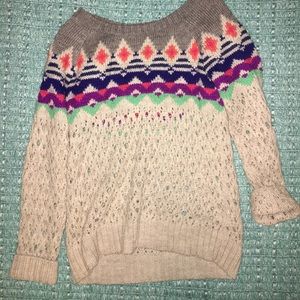 Colorful Crochet Sweater