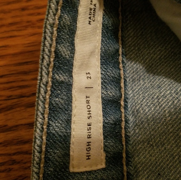 PacSun High Rise Ripped Jean Shorts - Picture 2 of 4