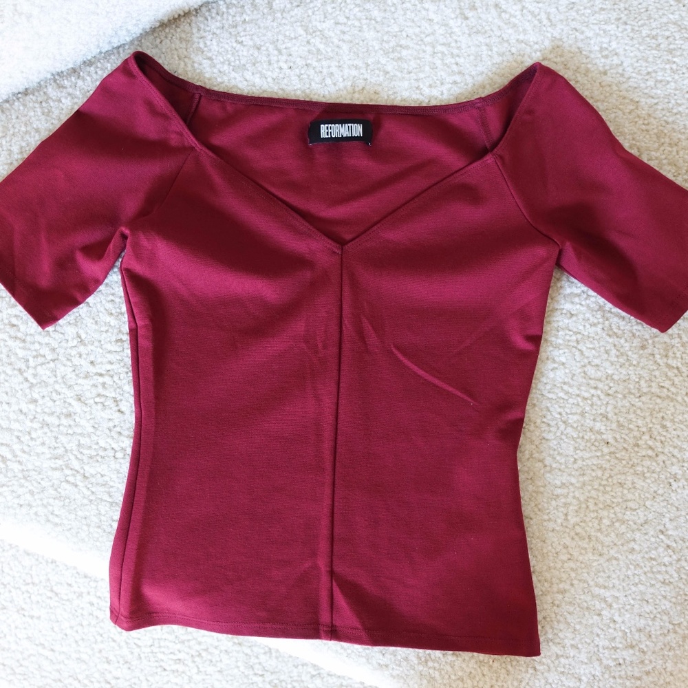 Reformation Marbella Top - Garnet