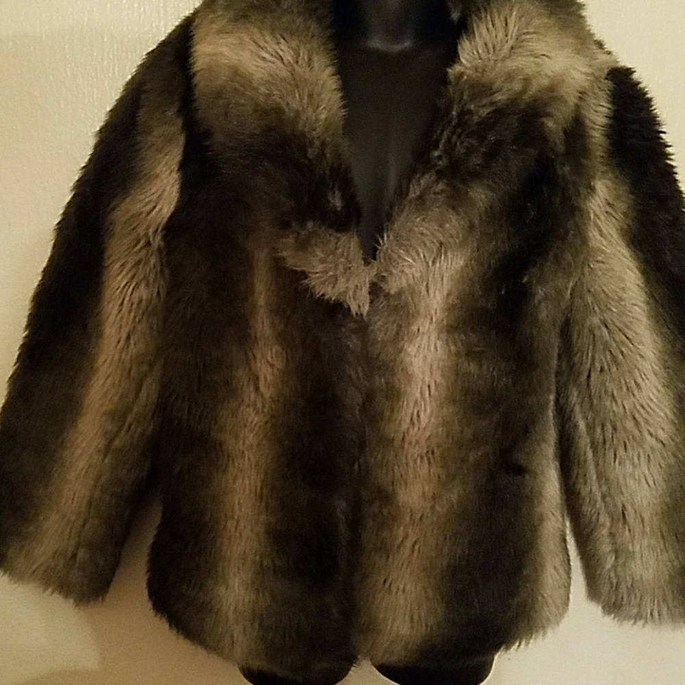 Faux fur coat girls 6/6X