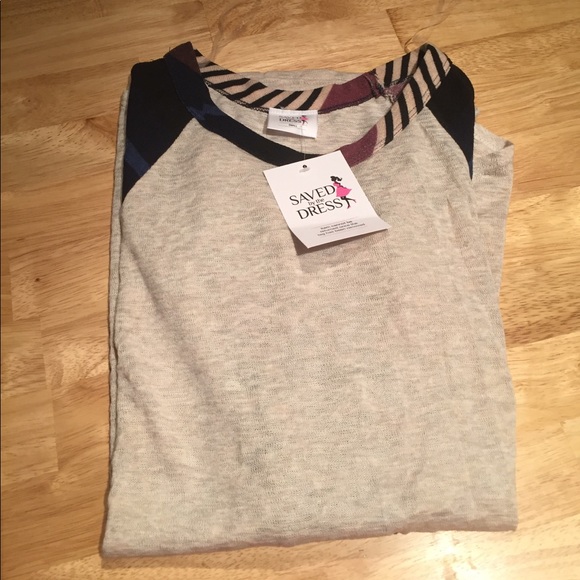 Long Sleeve Top with Striped on Sleeves - Picture 5 of 5