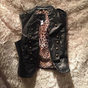 Faux Leather Vest