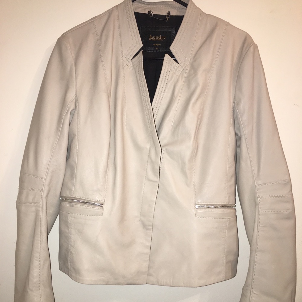Genuine leather jacket by Laundry by Shelli Segal