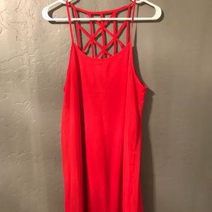 Bright coral dress