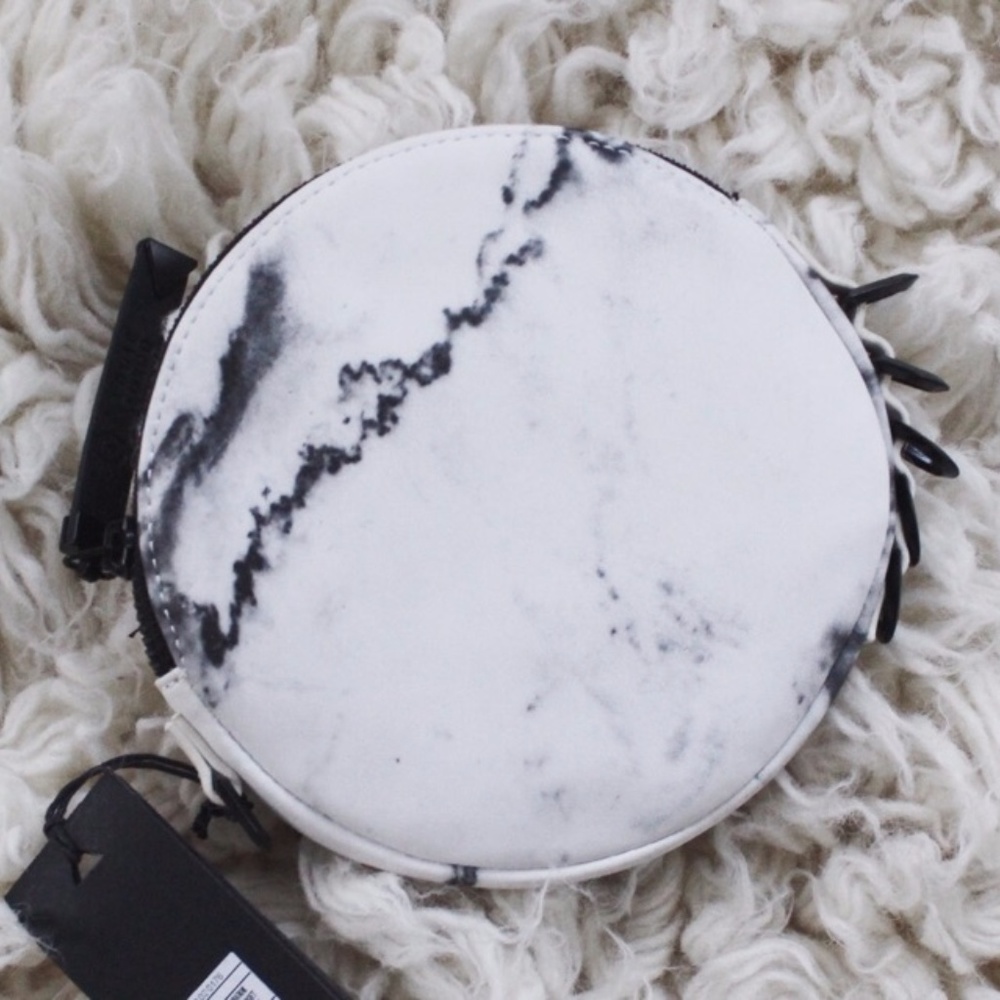 NEW | Accessories | White Marble Leather Clutch - Picture 2 of 4