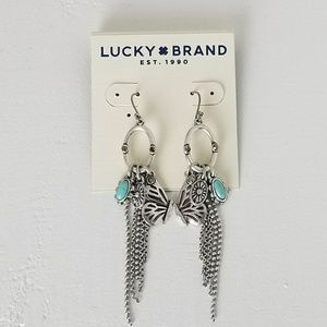 Lucky Brand Open Butterfly Tribal Earrings