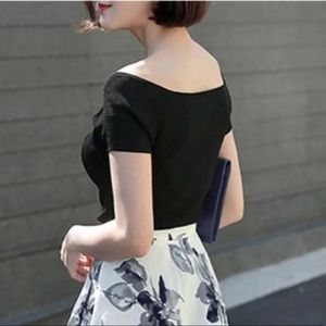 Black Off-the-Shoulder Top