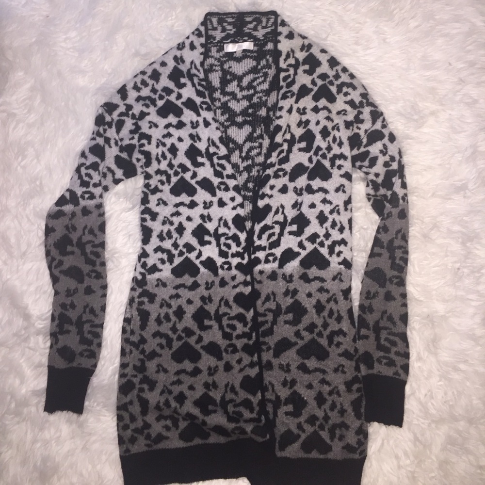 NWOT-Ombré print sweater Cardigan