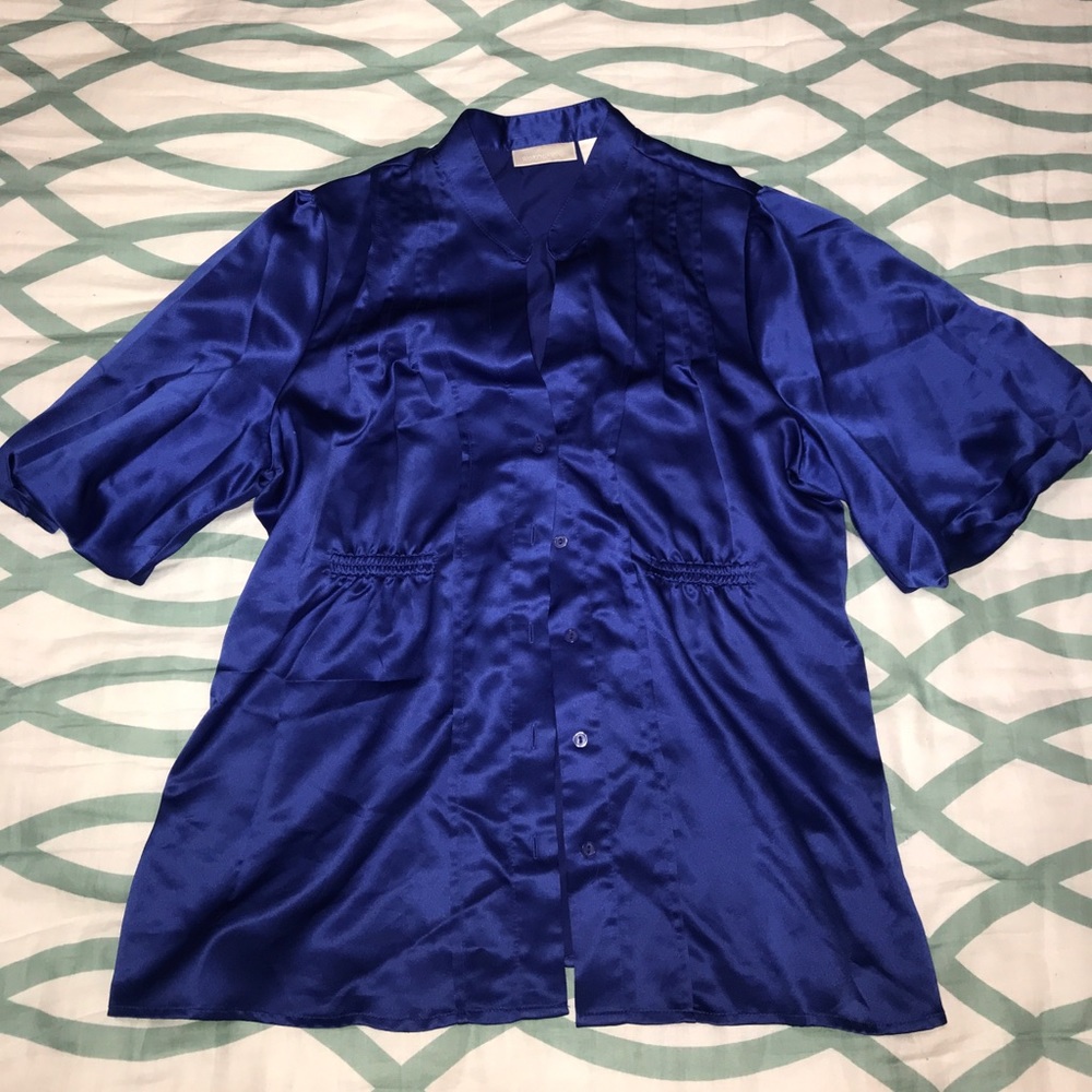 Worthington blue Satin shirt - Size 12