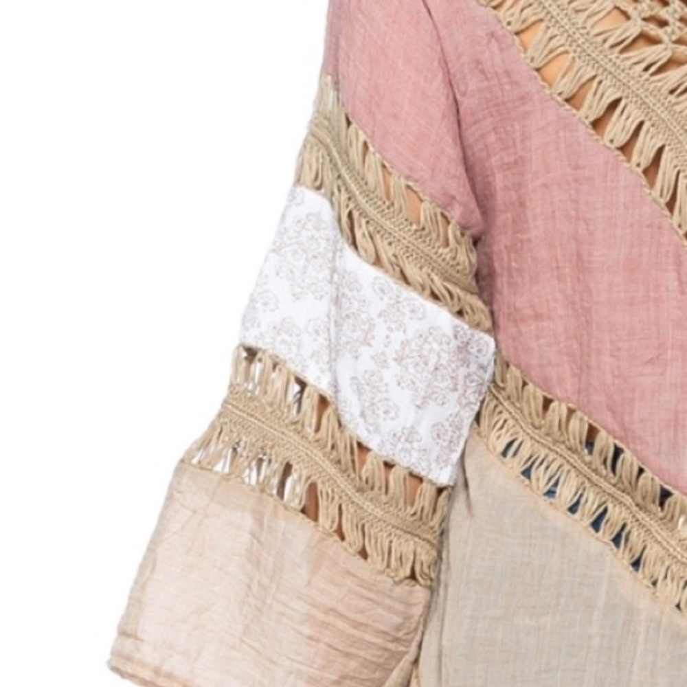 NWT💖BOHEMIAN CROCHET TUNIC TOP - Picture 4 of 7