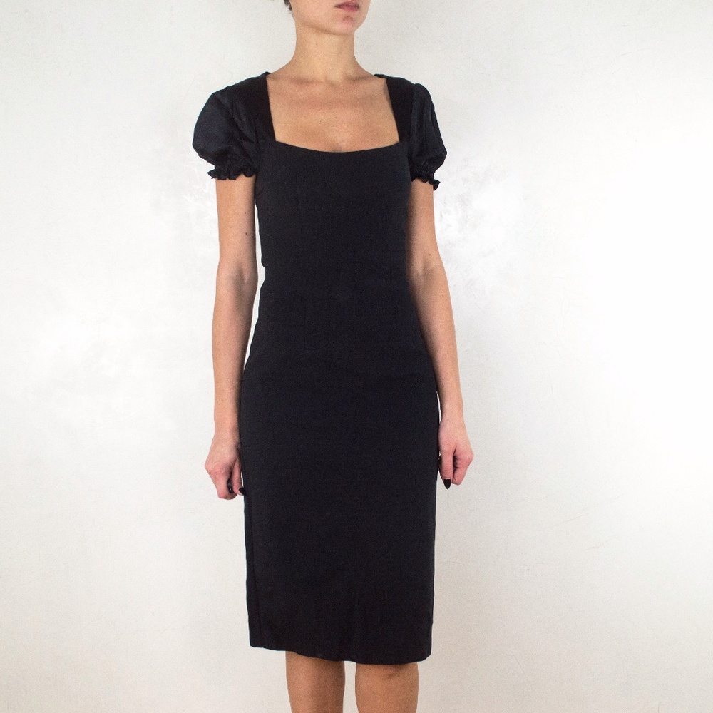 NWOT VINTAGE LBD with silk sleeves