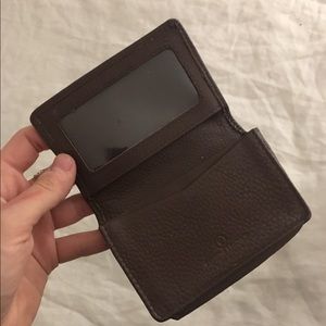 Brown genuine leather wallet
