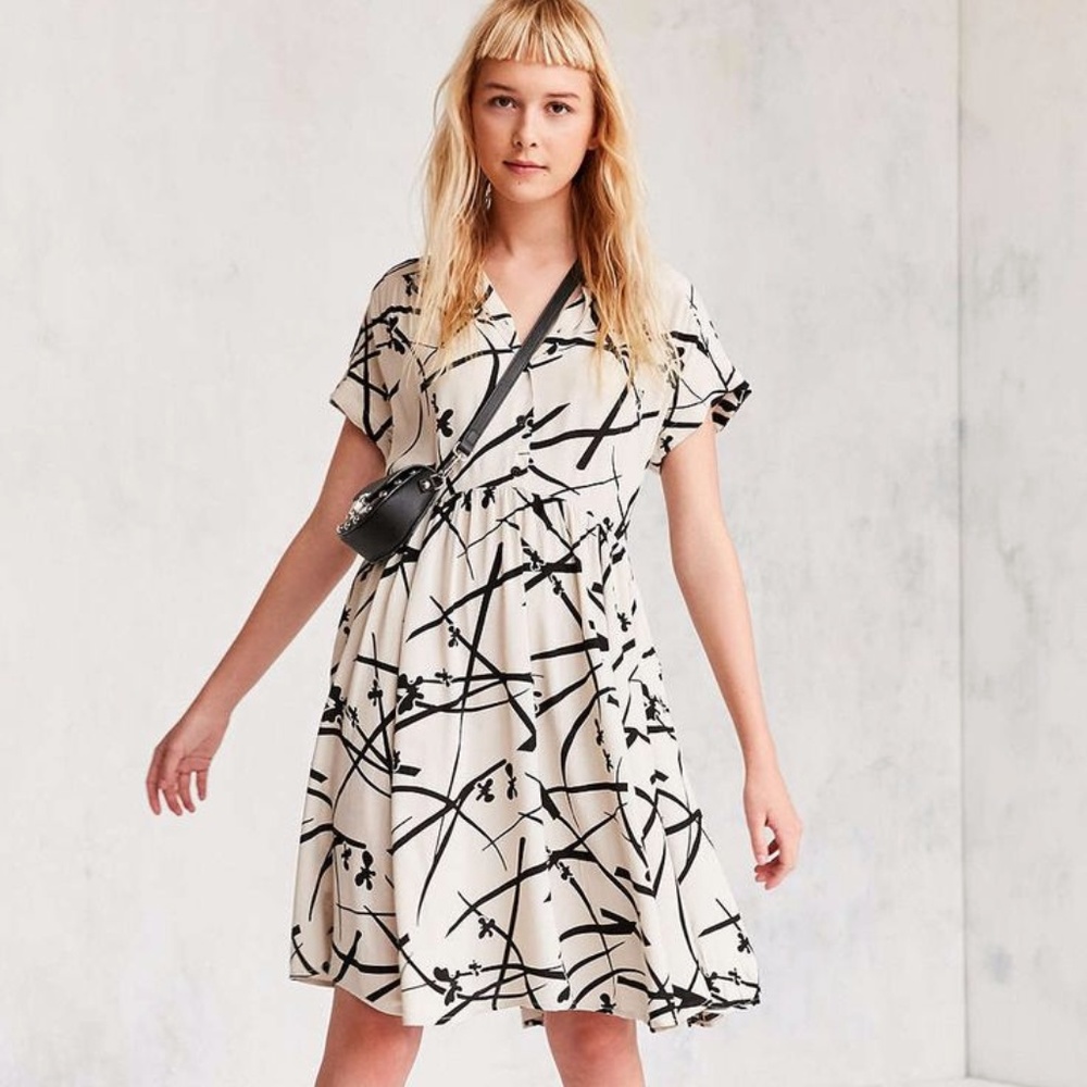 Cooperative Abstract Babydoll Dress from UO NWOT